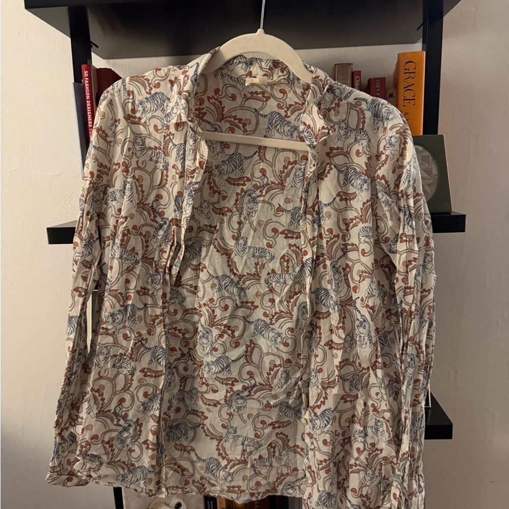 Sezane Pierro Tiger Button Down Shirt